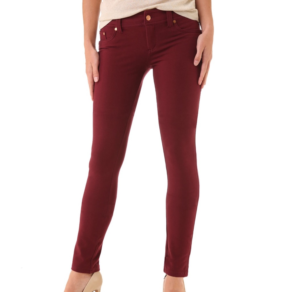 GUESS LA Jenna Skinny Burgundy Jean leggings SZ 31